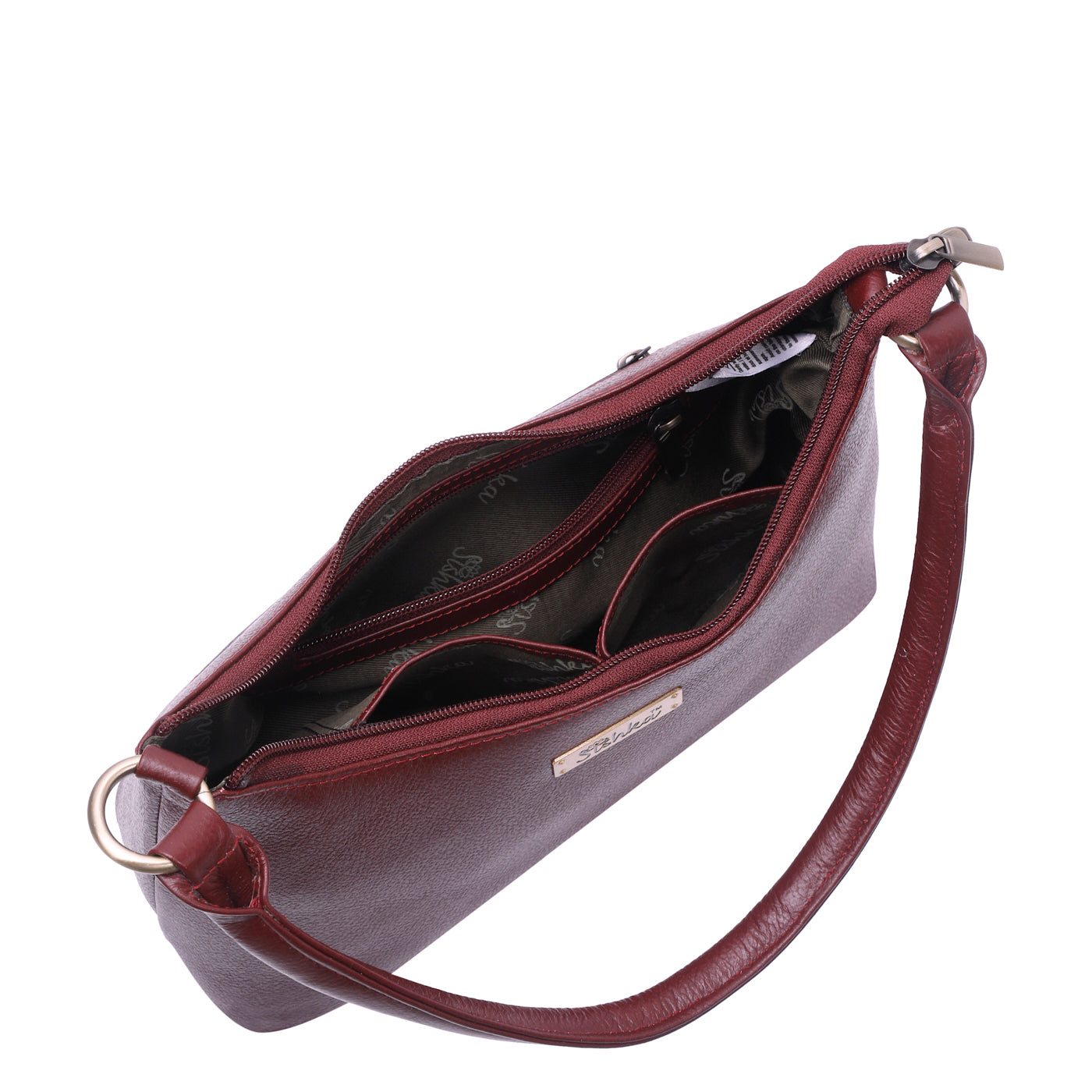 Cherry Red Genuine Leather Hobo Shoulder Handbags Wholesale for Women – Everyday Use