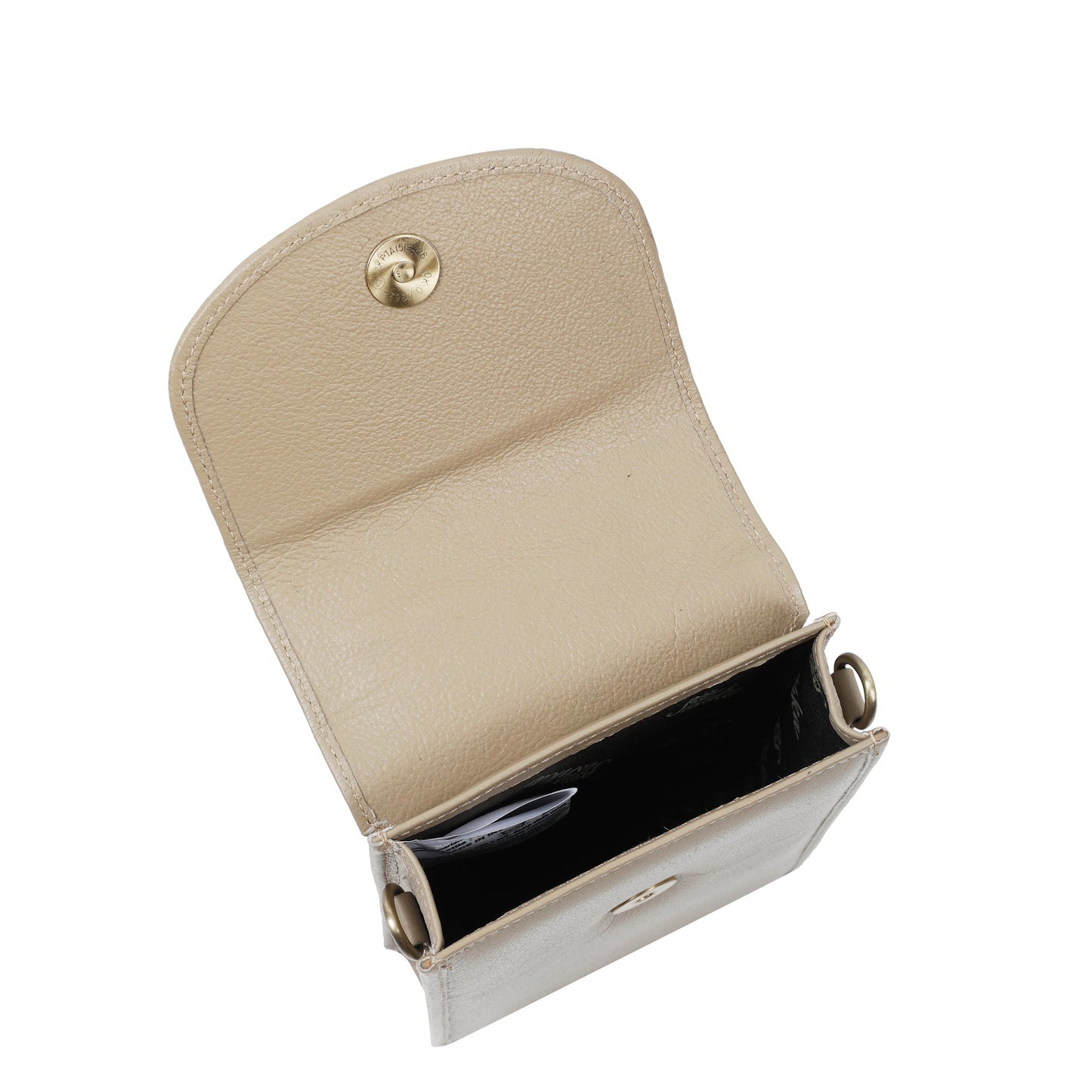 Taupe Genuine Leather Mobile Crossbody Bag Wholesale for Women – Phone Purse