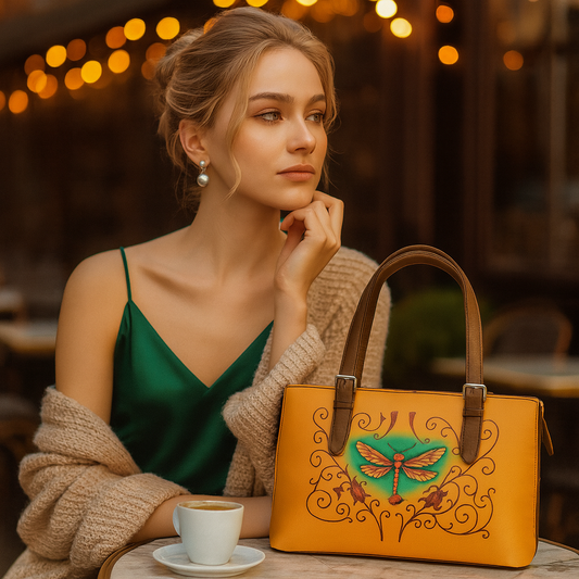 Hand Printed Wholesale Tote Bag for Ladies'– Women's Vegan Leather Shoulder, Handbag & Top Handle Purse – Travel, Work & Daily Use