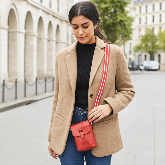 Leather Red Messenger Bag for Men & Women –Wholesale Small Crossbody Sling Bag for Travel, Work & Daily Use