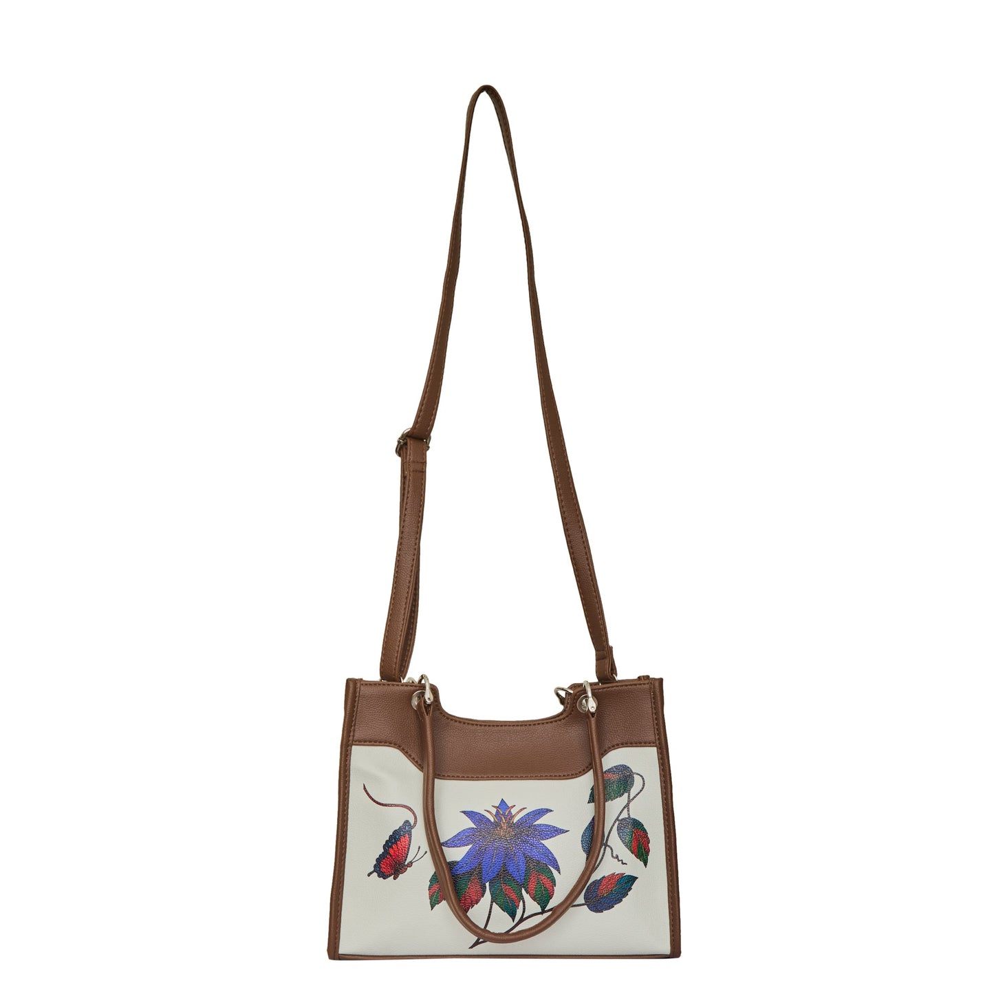 Women’s Hand Printed Vegan Leather Satchel Handbag – Wholesale Shoulder & Top Handle Bag – Office, Work, Travel & Daily Use