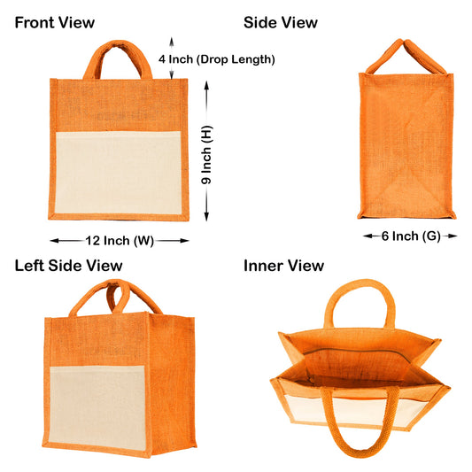 Jute Shopping Bags – Eco-Friendly Wholesale Bags for Travel, Weddings, Christmas, Thanksgiving & more (Set of 4)