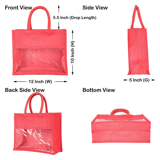Wholesale Reusable Burlap Tote Bags – Eco-Friendly Bags for Holidays, Travel, Shopping & Weddings (Set of 4)