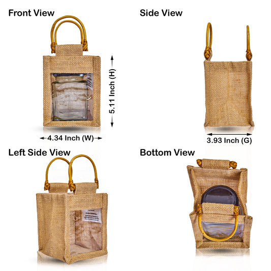 Wholesale Natural Burlap Gift Bags with PVC for Gift Hampers & Events (Packs of 12)