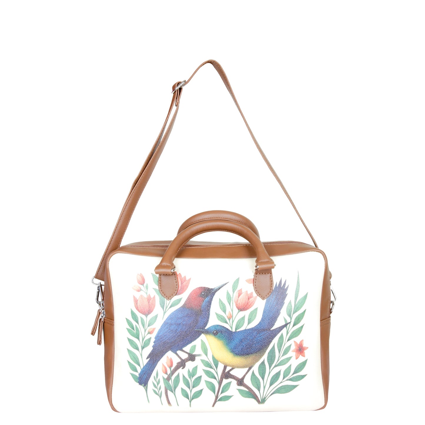 Wholesale Vegan Leather Crossbody Bag for Women with Top Handle – Peacock Hand Printed Shoulder, Tote & Business Handbag – Work, Travel & Daily Use