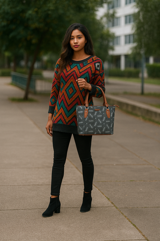 Women’s Olive Green Tote Bags with Vegan Leather Trim – Wholesale
