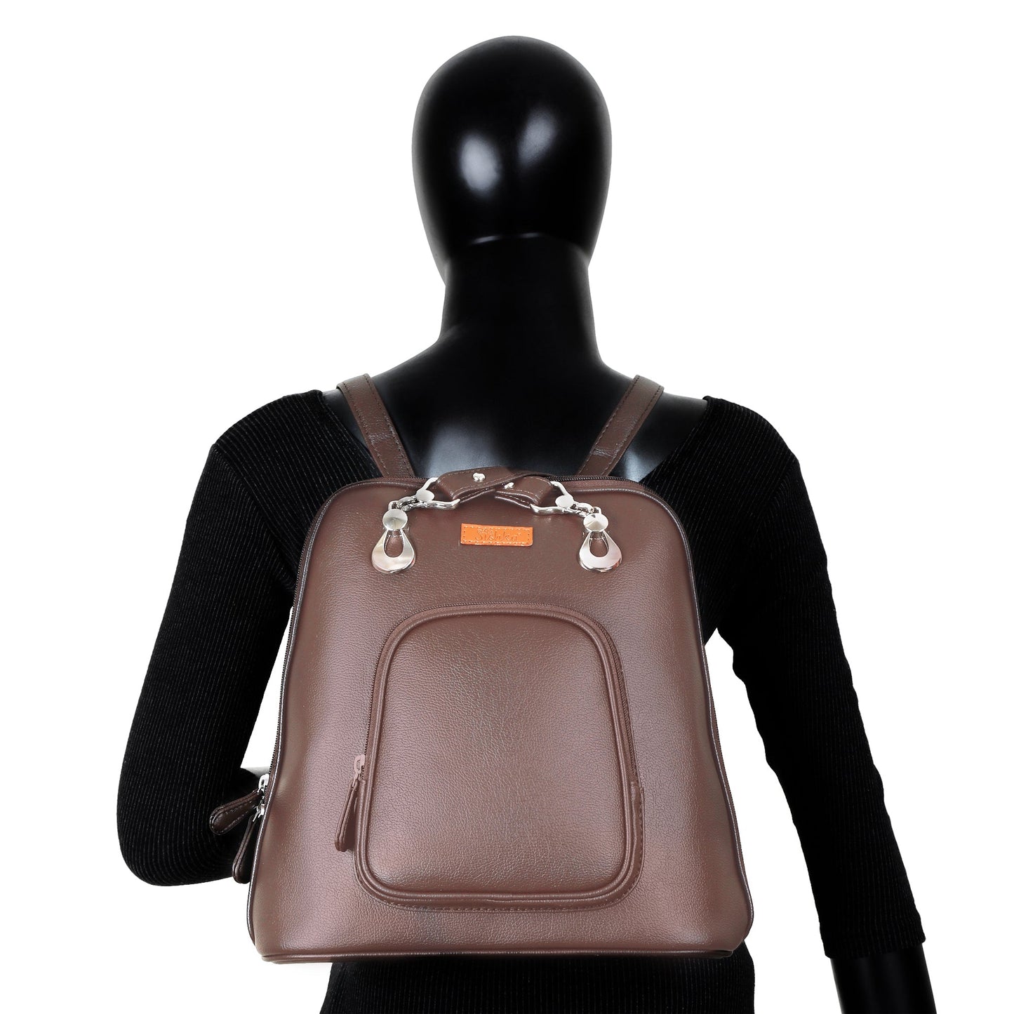 Brown Vegan Leather Wholesale Backpack for Women – Elegant Shoulder Bag for Office