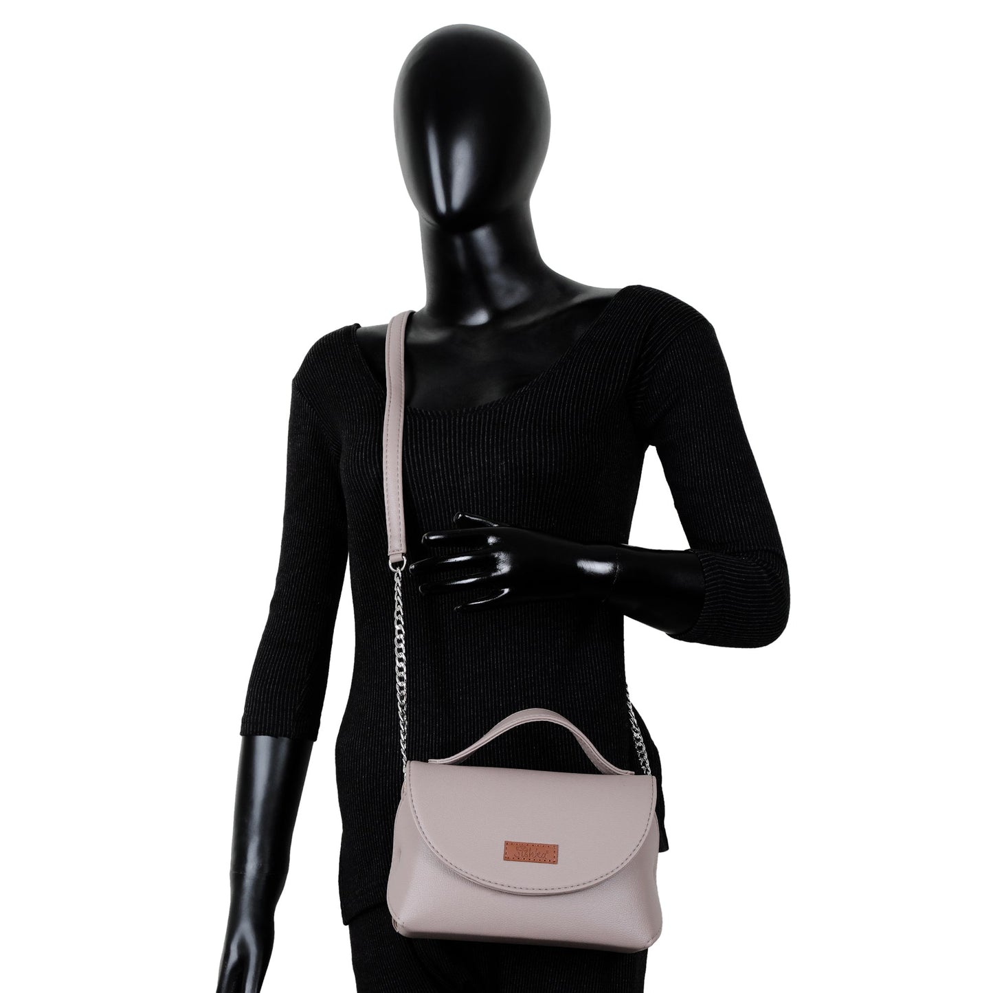 Mauve Vegan Leather Crossbody Sling Bag – Wholesale shoulder Handbag for Women
