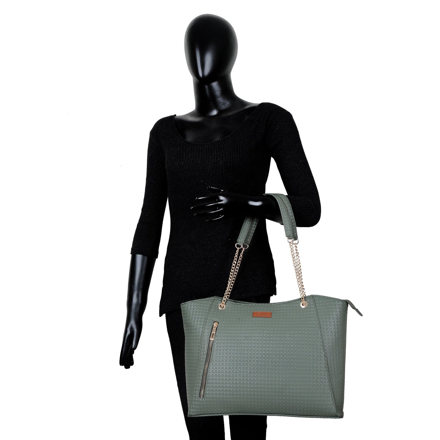 Green Vegan Leather Satchel Bag – Wholesale Women’s Tote & Shoulder Bag for Everyday Use