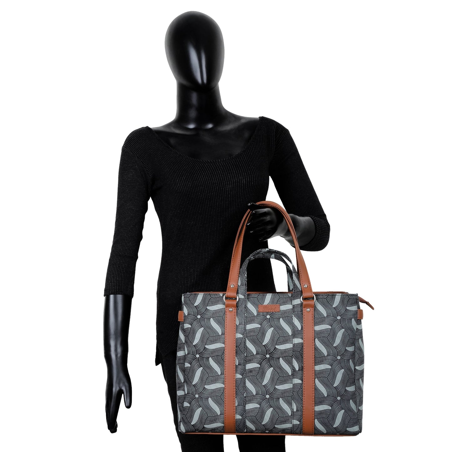 Women’s Olive Shoulder Tote Bags with Vegan Leather Trim Handle – Wholesale