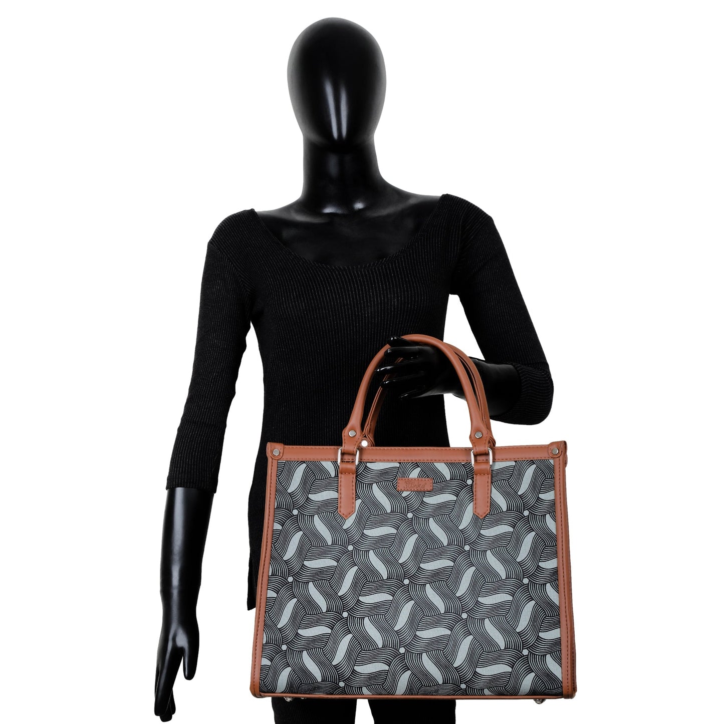 Women’s Olive Laptop Handbags with Vegan Leather Trim – Wholesale