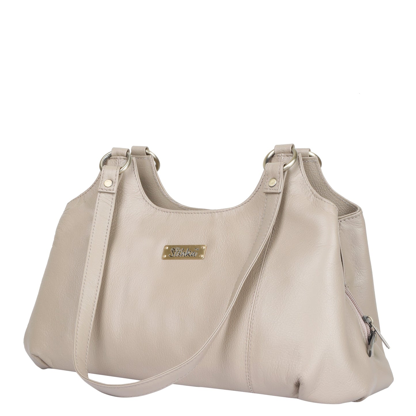 Taupe Genuine Leather Satchel Shoulder Bag Wholesale for Women – Handbag for Work, Travel & Daily Use