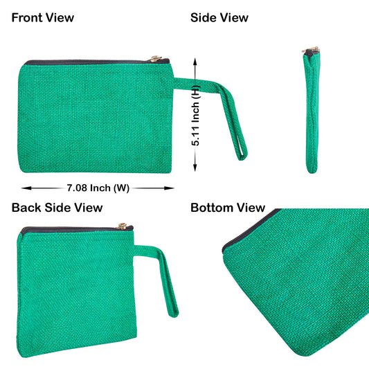 Eco Friendly Multipurpose Jute Makeup Bags Set of 6 for Women Wholesale Supply