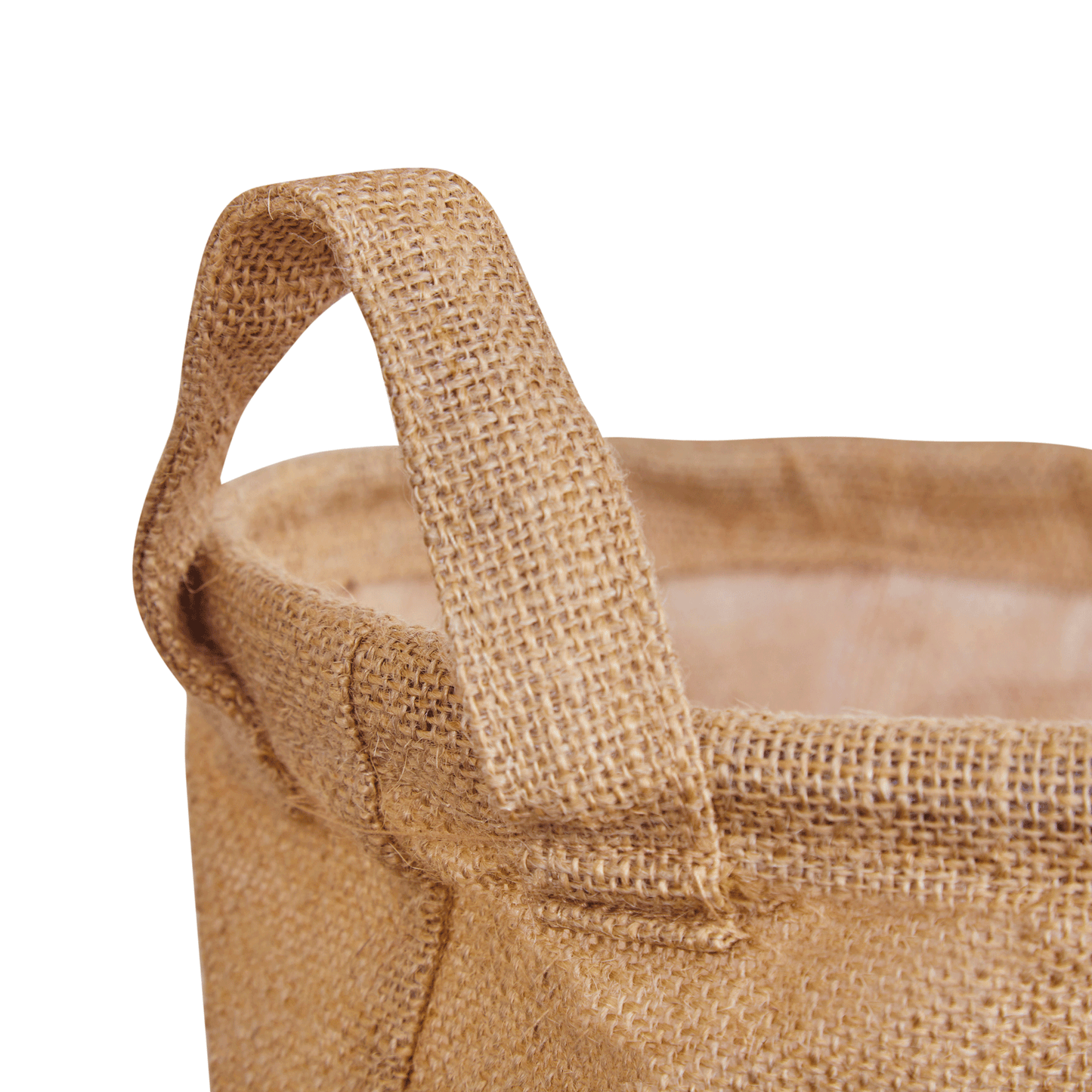 Wholesale Ecofriendly Natural Burlap Jute Storage with Handle (Packs of 8)