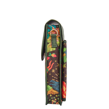 Wholesale Women's Coastal Crossbody Phone Wallet - Fabric with Leather Trim