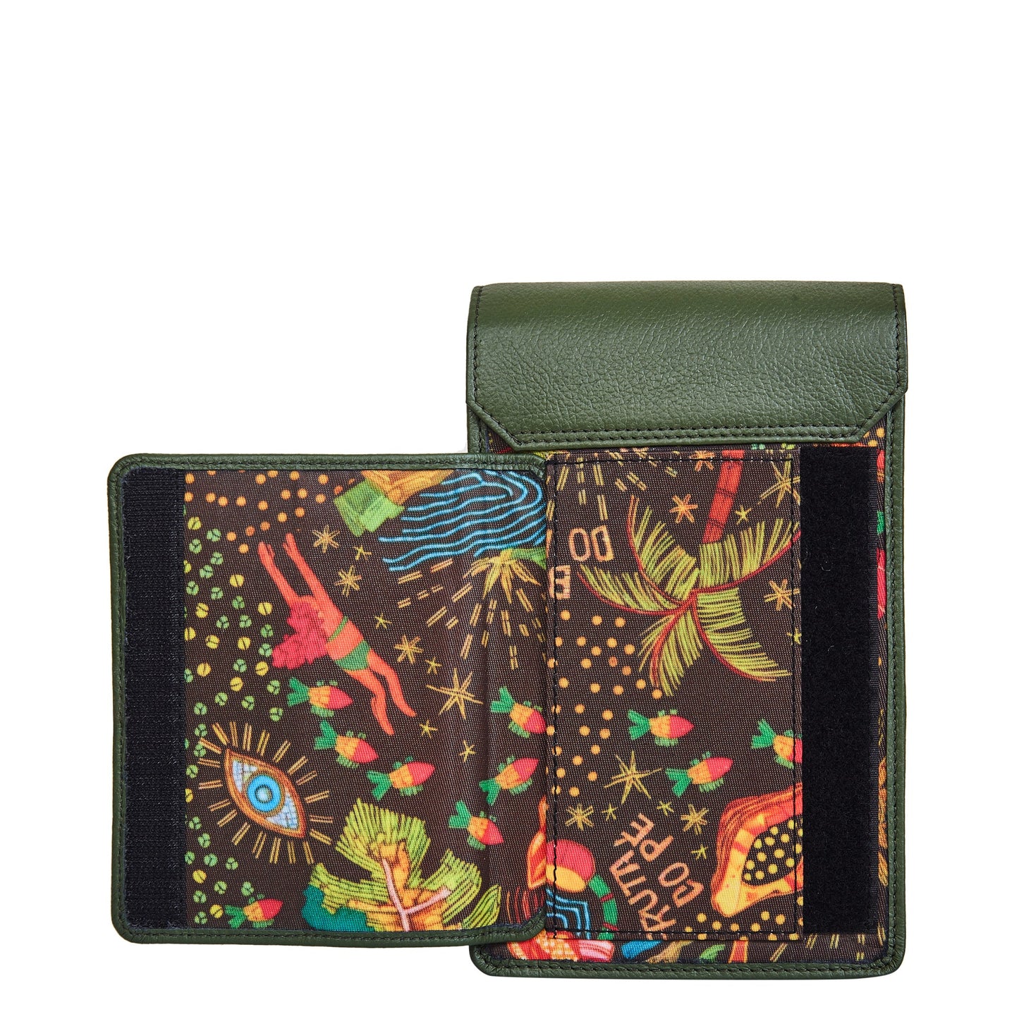 Wholesale Women's Coastal Crossbody Phone Wallet - Fabric with Leather Trim