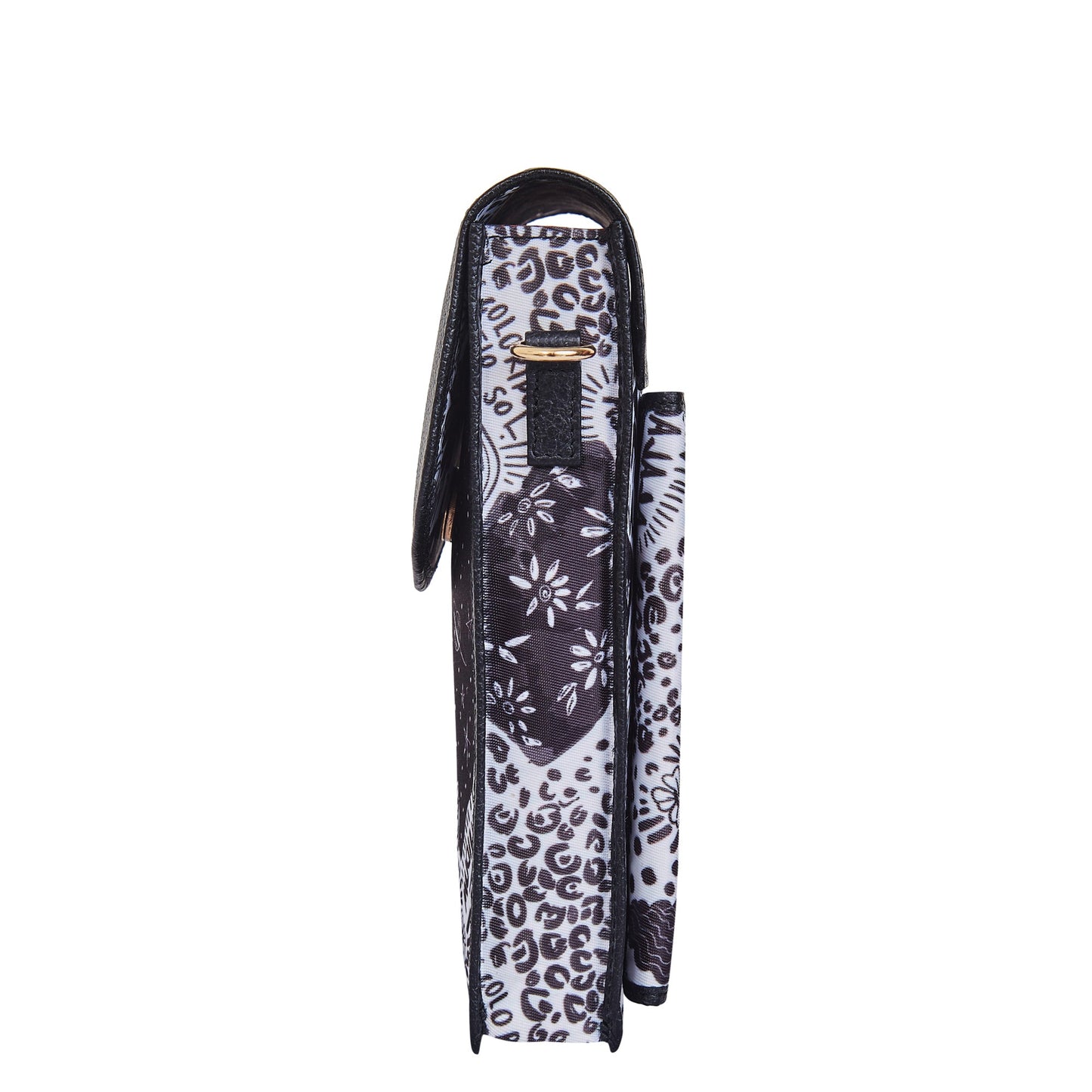 Wholesale Women Crossbody Phone Wallet - Fabric with Leather Trim