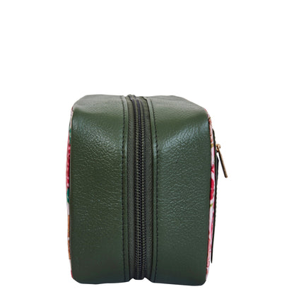 Wholesale Paisley Travel Jewelry Organizer - Fabric with Leather Trim for Women