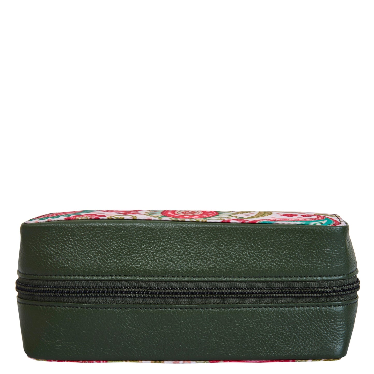 Wholesale Paisley Travel Jewelry Organizer - Fabric with Leather Trim for Women