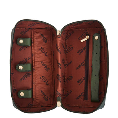 Women Wholesale Coastal Jewelry Organizer - Fabric with Leather Trim Style