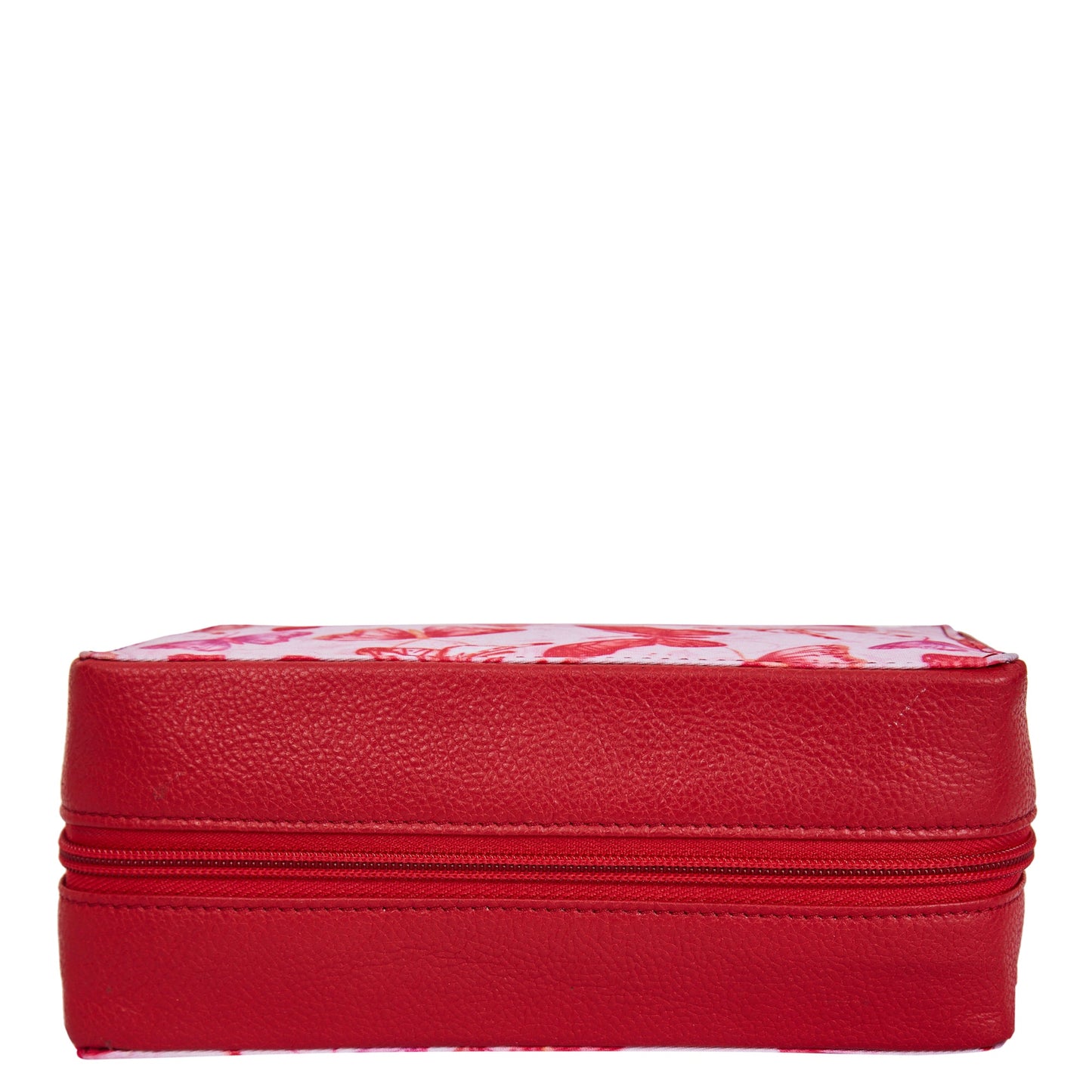 Wholesale Women Butterfly Jewelry Organizer Bag - Fabric with Leather Trim Style