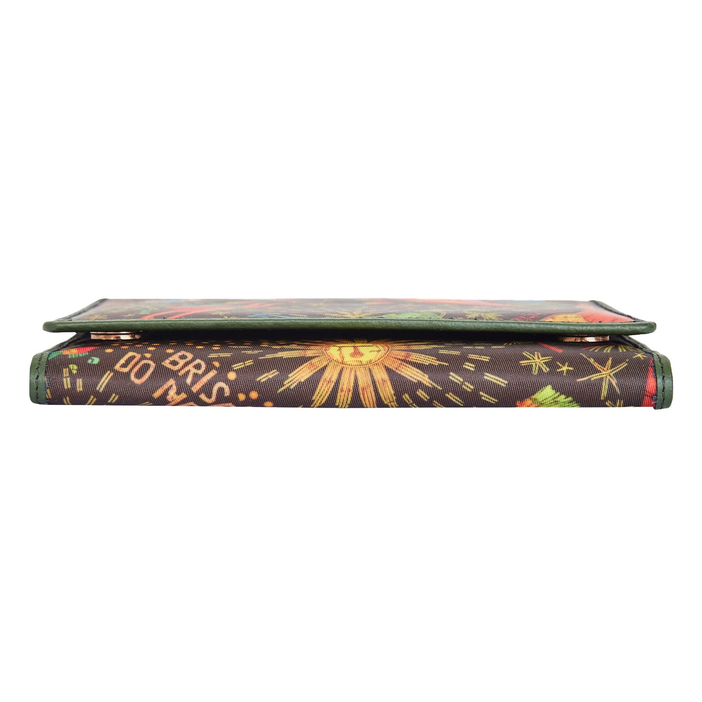 Wholesale Coastal Style Trifold Wallet - Fabric with Leather Trim for Women