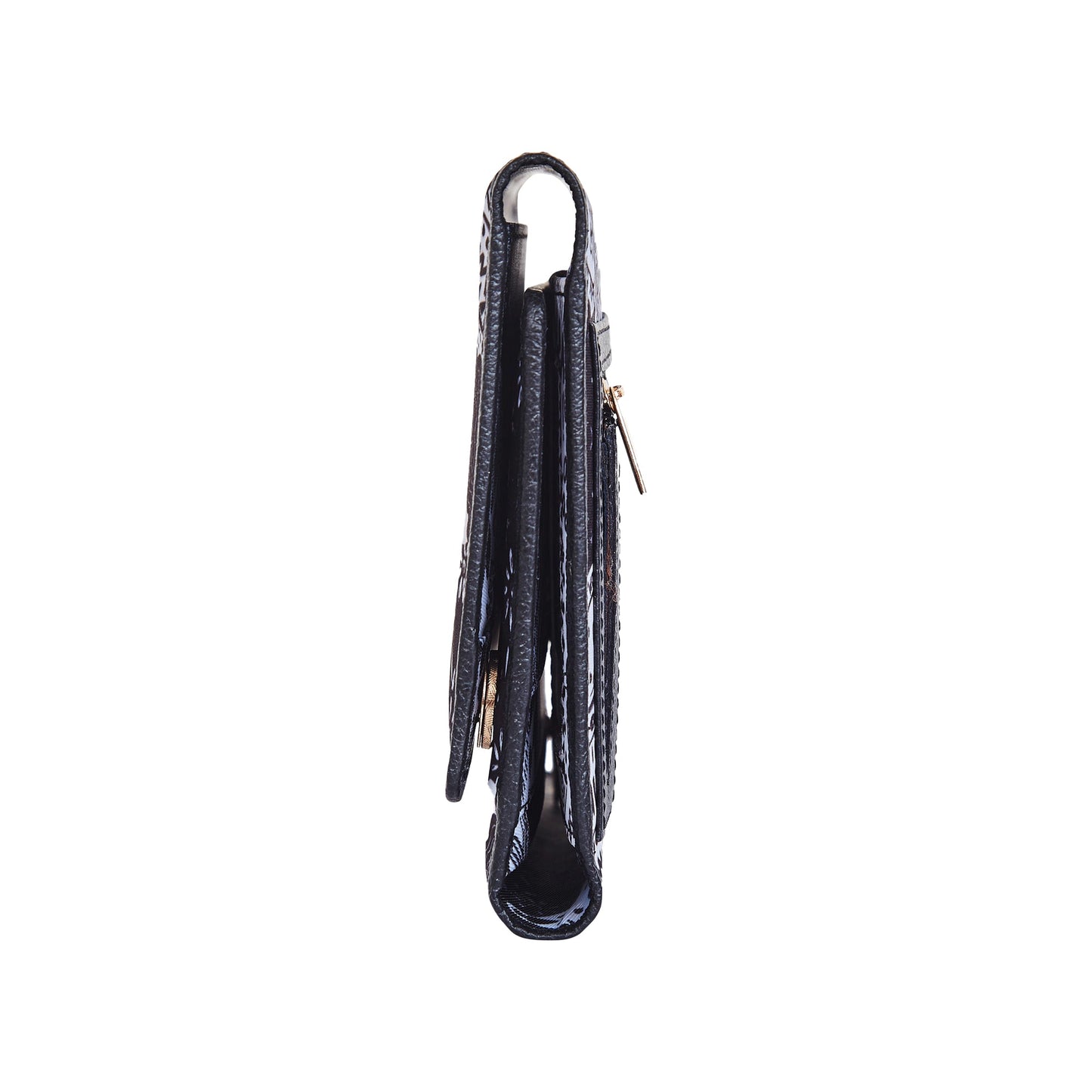 Wholesale Monochrome Trifold Wallet - Fabric with Leather Trim for Women