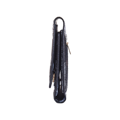 Wholesale Monochrome Trifold Wallet - Fabric with Leather Trim for Women