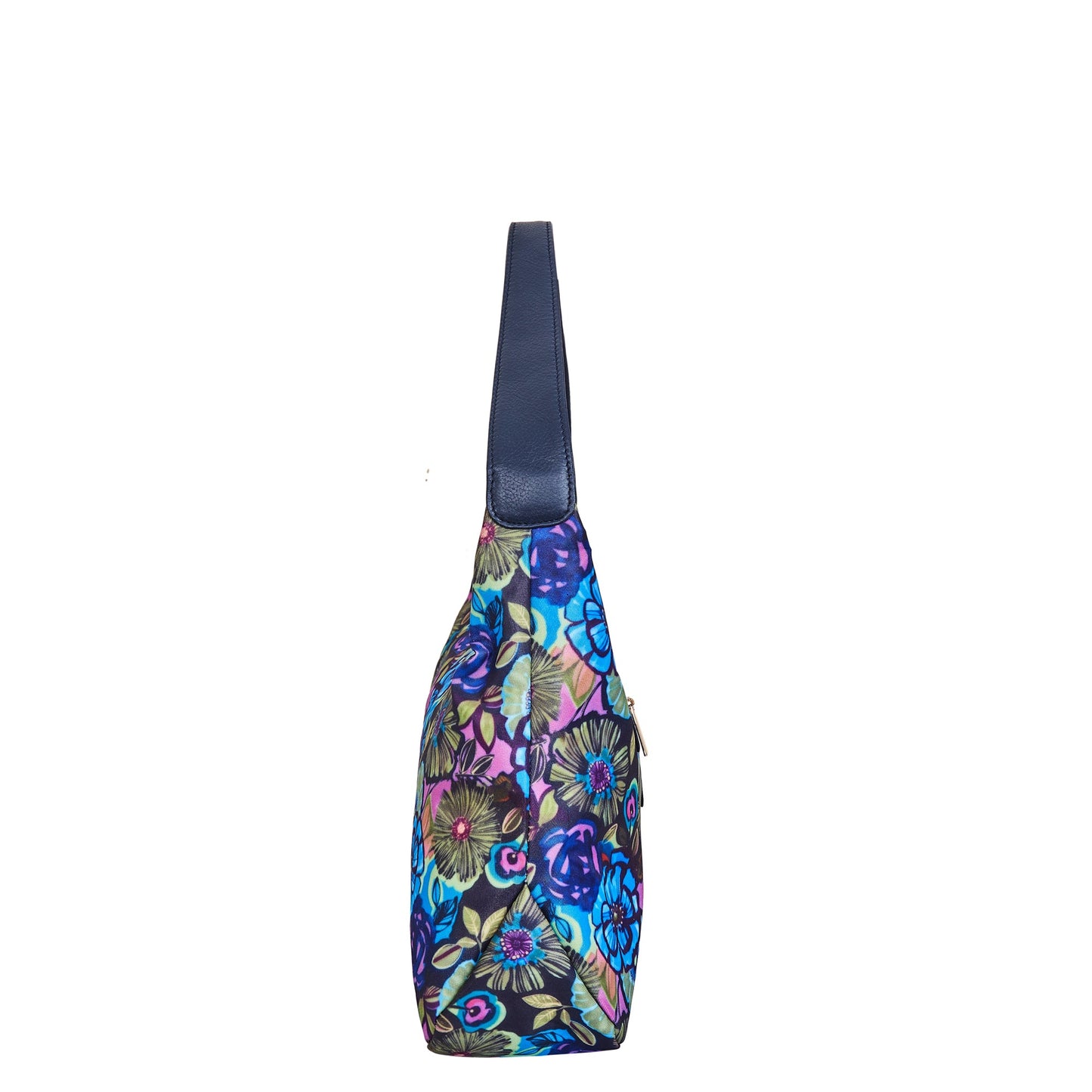 Wholesale Botanical Hobo Sling Bag - Fabric with Leather Trim - Women