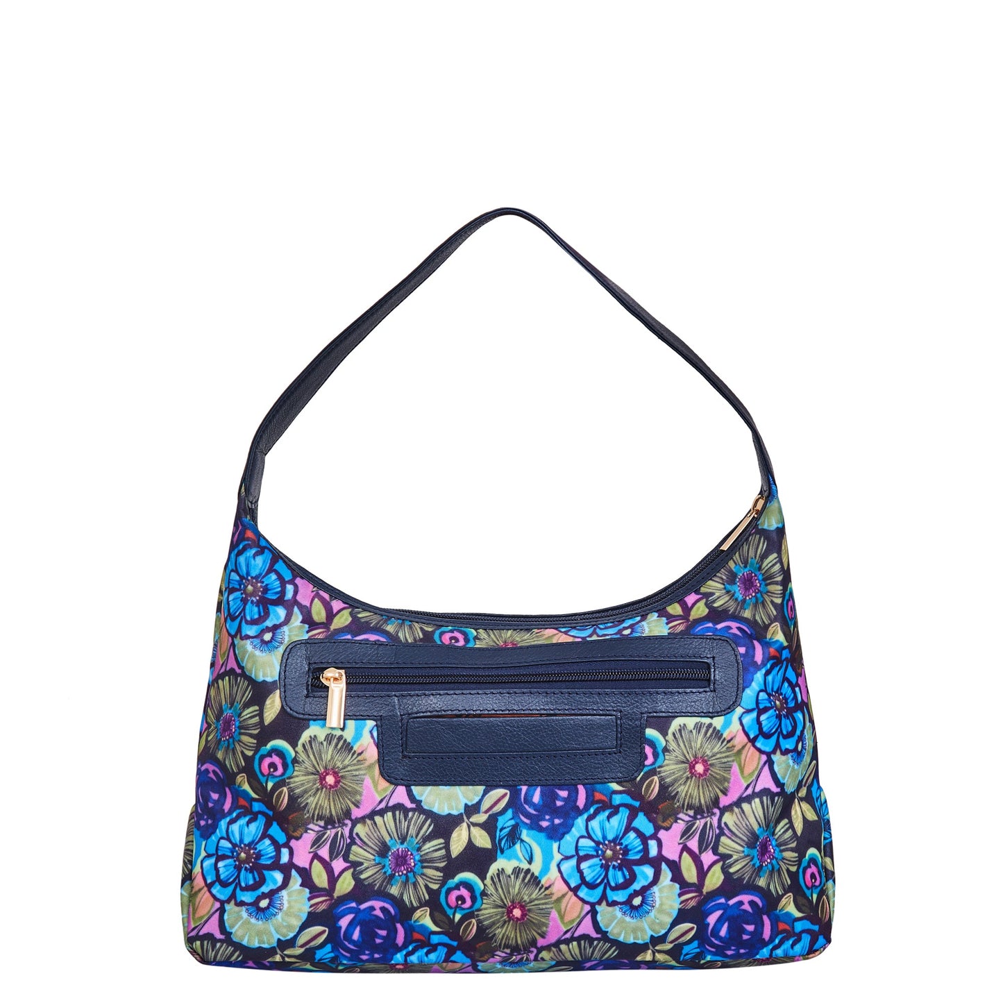 Wholesale Botanical Hobo Sling Bag - Fabric with Leather Trim - Women