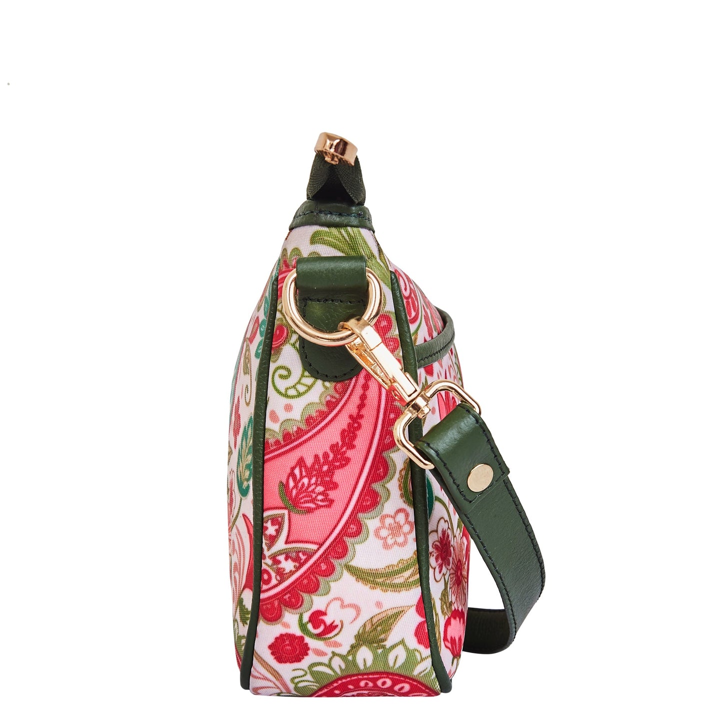 Wholesale Paisley East West Hobo Bag - Fabric with Leather Trim for Women
