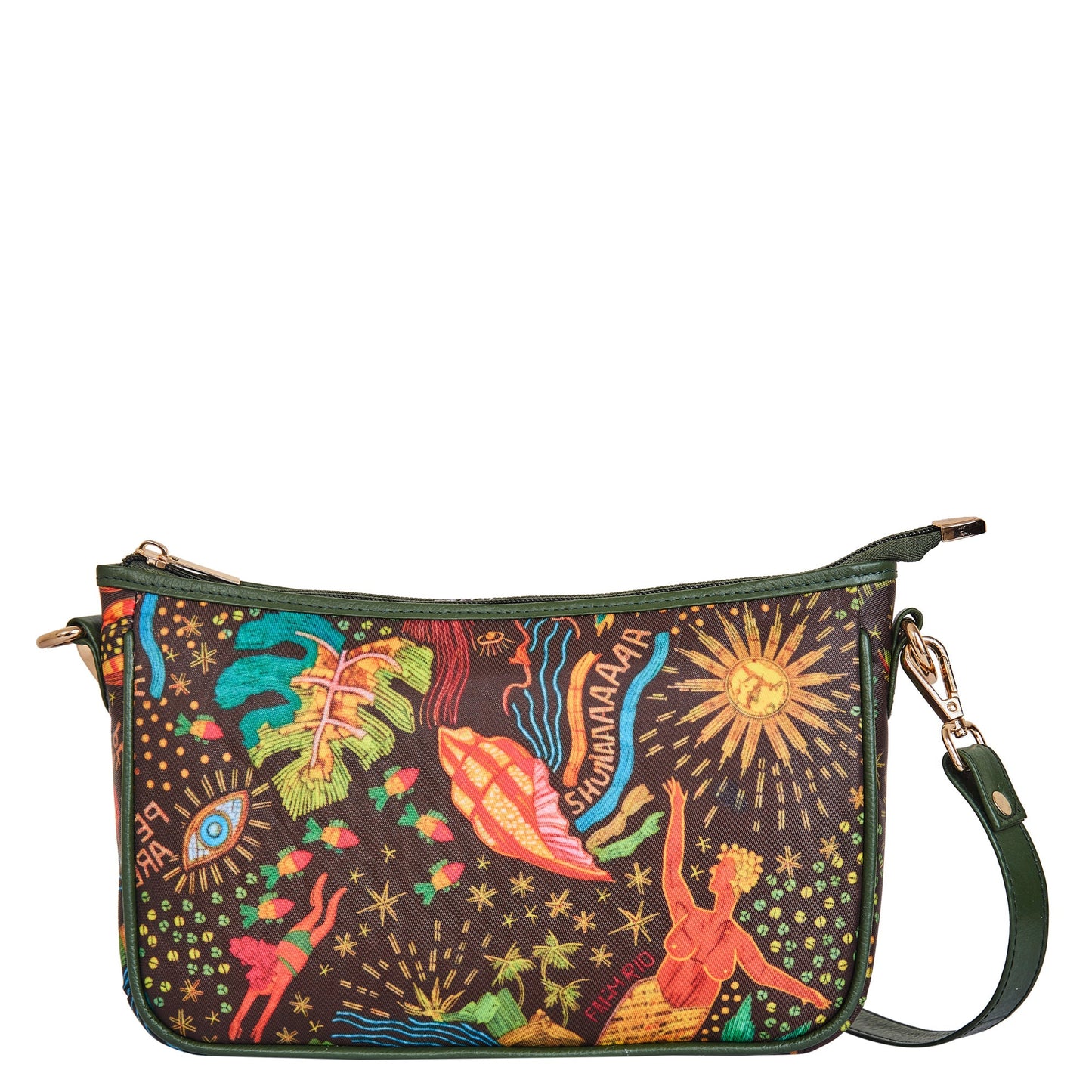 Wholesale East West Hobo Bag - Fabric with Leather Trim Strap for Women