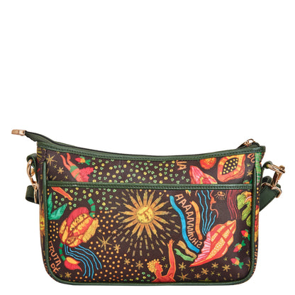 Wholesale East West Hobo Bag - Fabric with Leather Trim Strap for Women