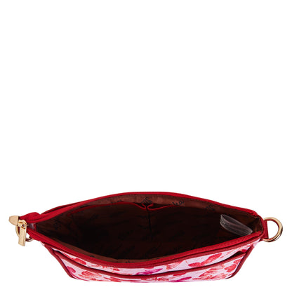 Wholesale Butterfly East West Hobo Bag - Fabric with Leather Trim for Women