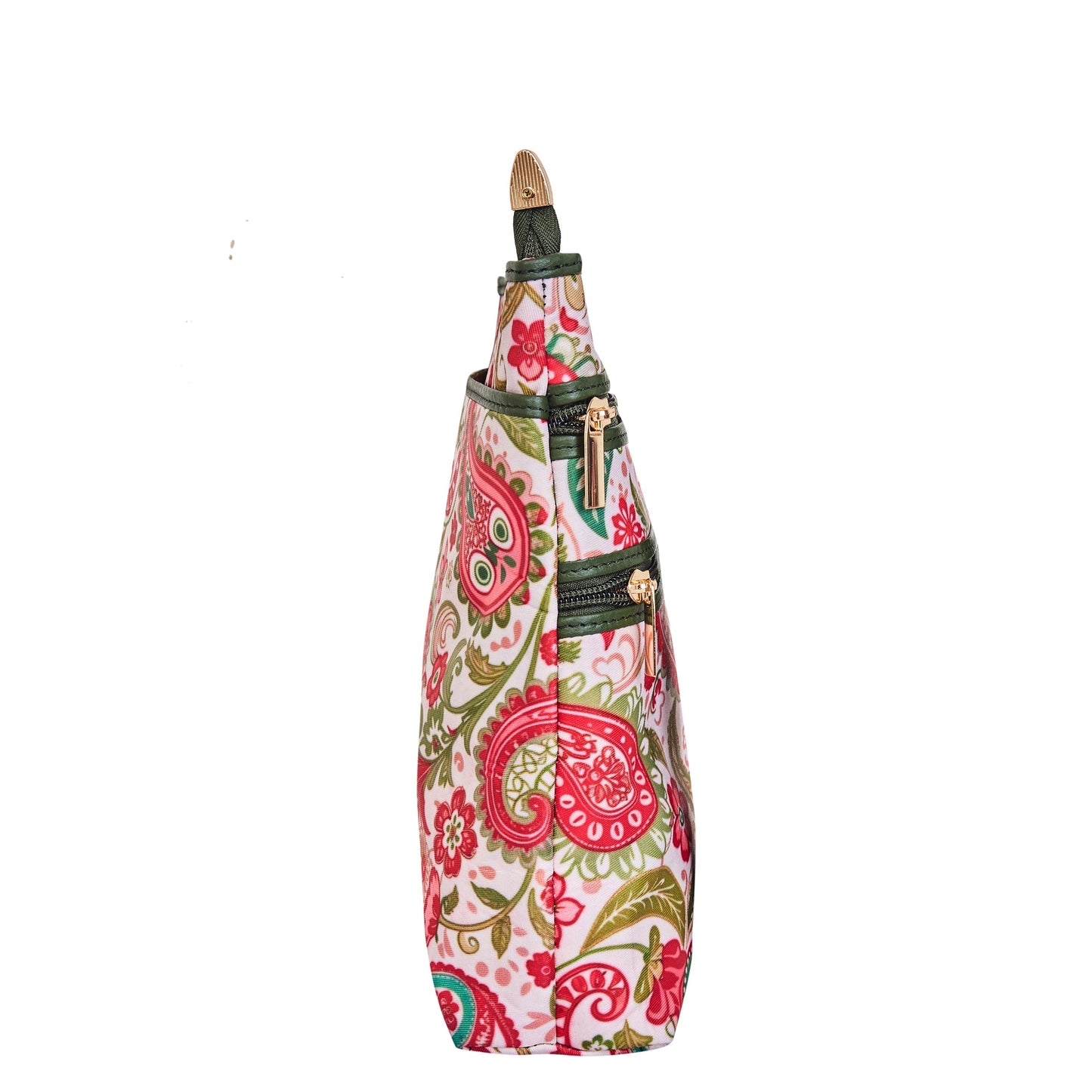 Wholesale Crossbody Bag Fabric with Leather Trim and Paisley Print for Women
