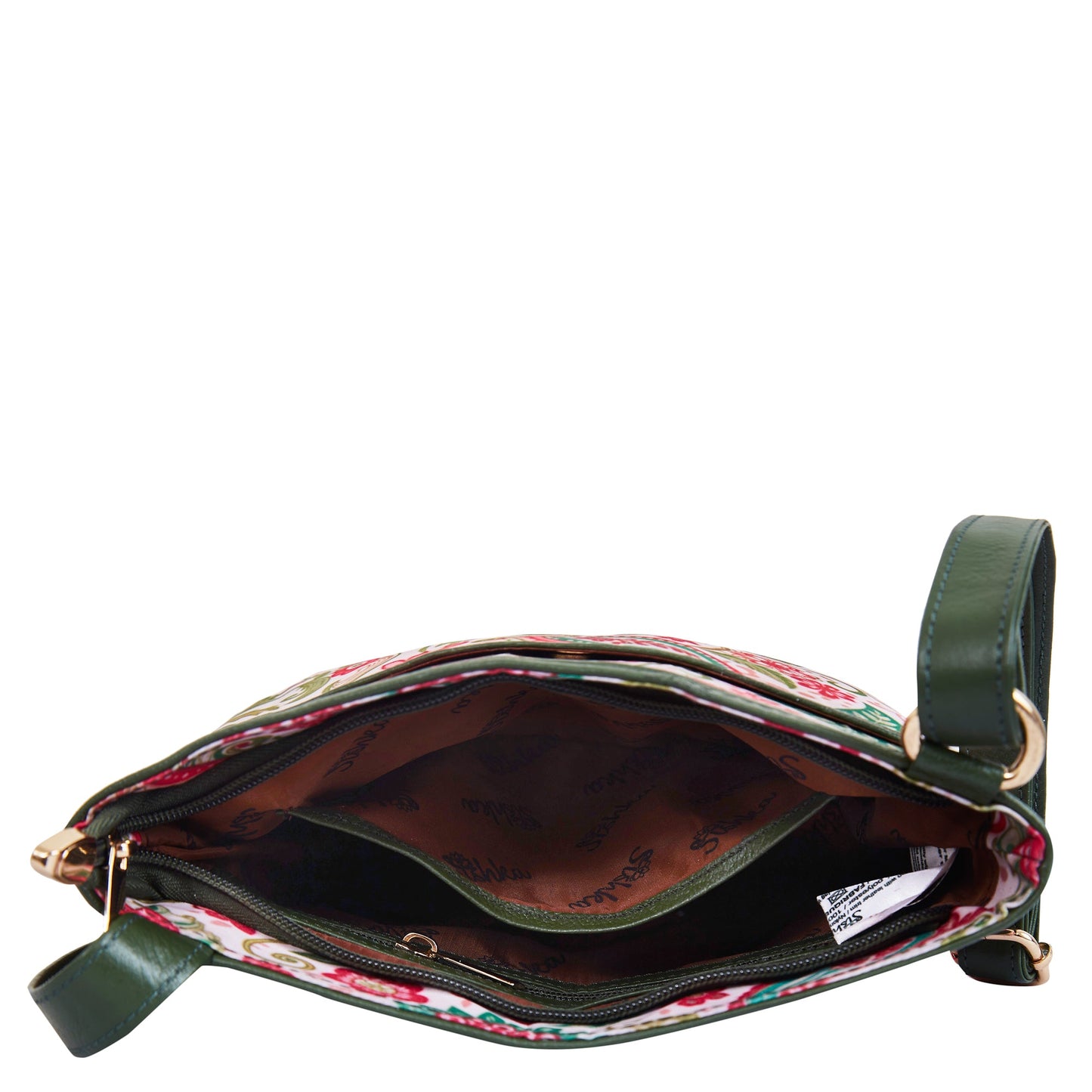 Wholesale Crossbody Bag Fabric with Leather Trim and Paisley Print for Women