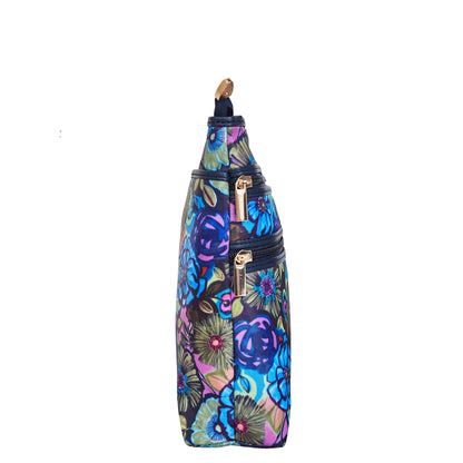 Women's Wholesale Botanical Crossbody Bag - Fabric with Leather Trim