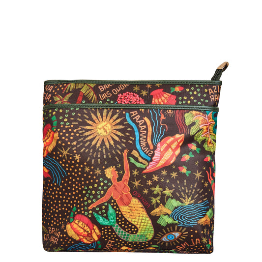 Women's Wholesale Coastal Crossbody Bag -Fabric with Leather Trim Style