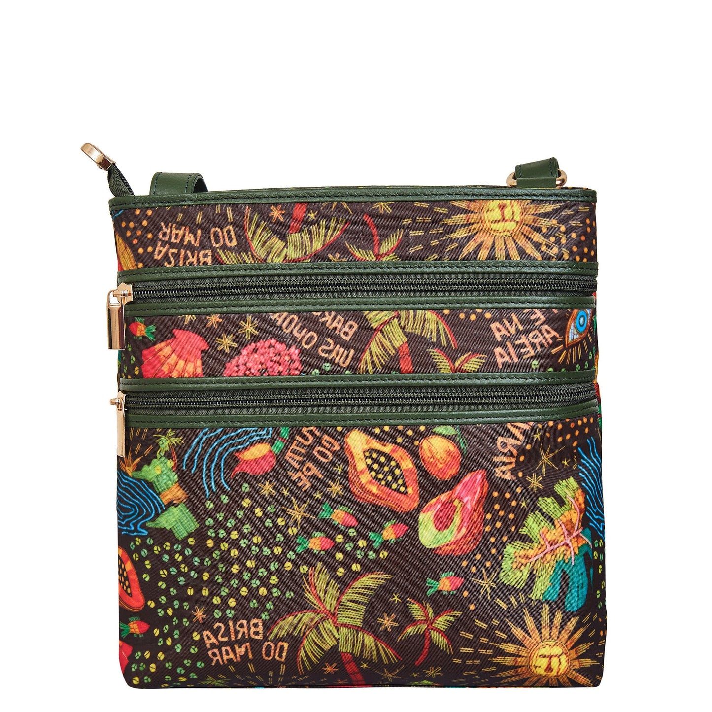 Women's Wholesale Coastal Crossbody Bag -Fabric with Leather Trim Style