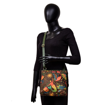 Women's Wholesale Coastal Crossbody Bag -Fabric with Leather Trim Style