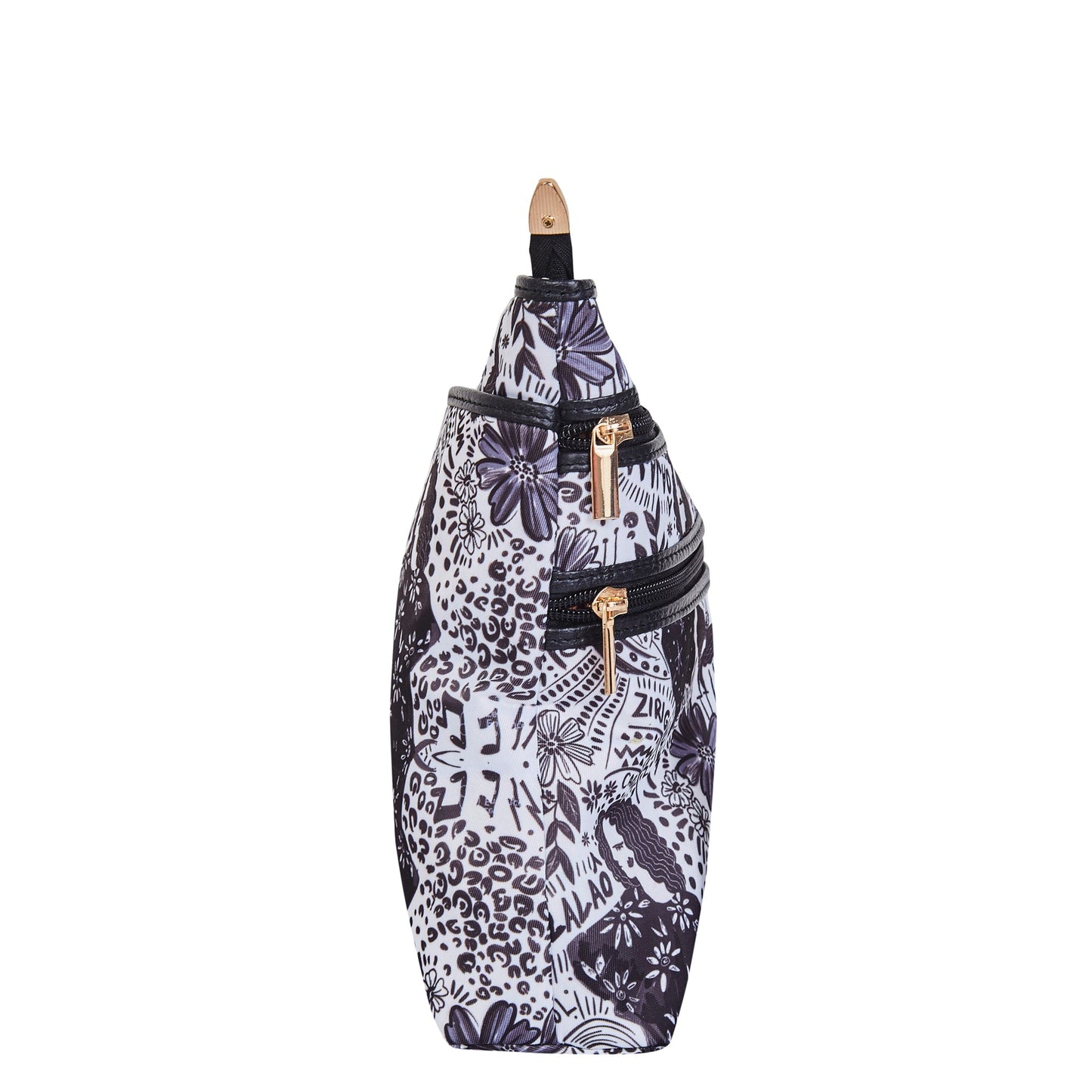 Monochrome Crossbody Bag - Fabric with Leather Trim for Women in Wholesale