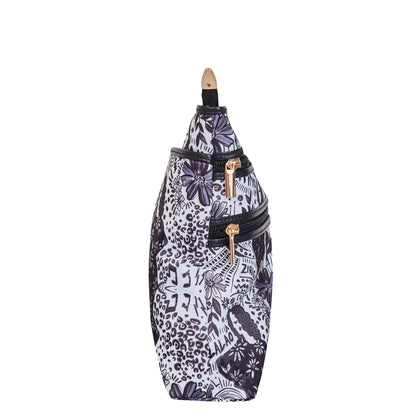 Monochrome Crossbody Bag - Fabric with Leather Trim for Women in Wholesale