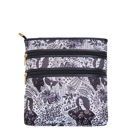 Monochrome Crossbody Bag - Fabric with Leather Trim for Women in Wholesale