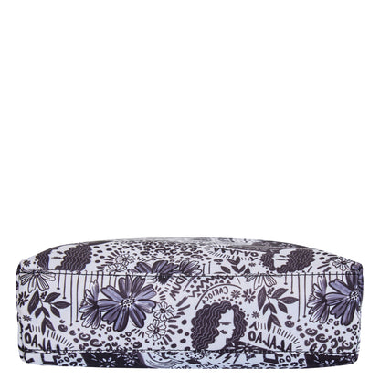 Monochrome Crossbody Bag - Fabric with Leather Trim for Women in Wholesale