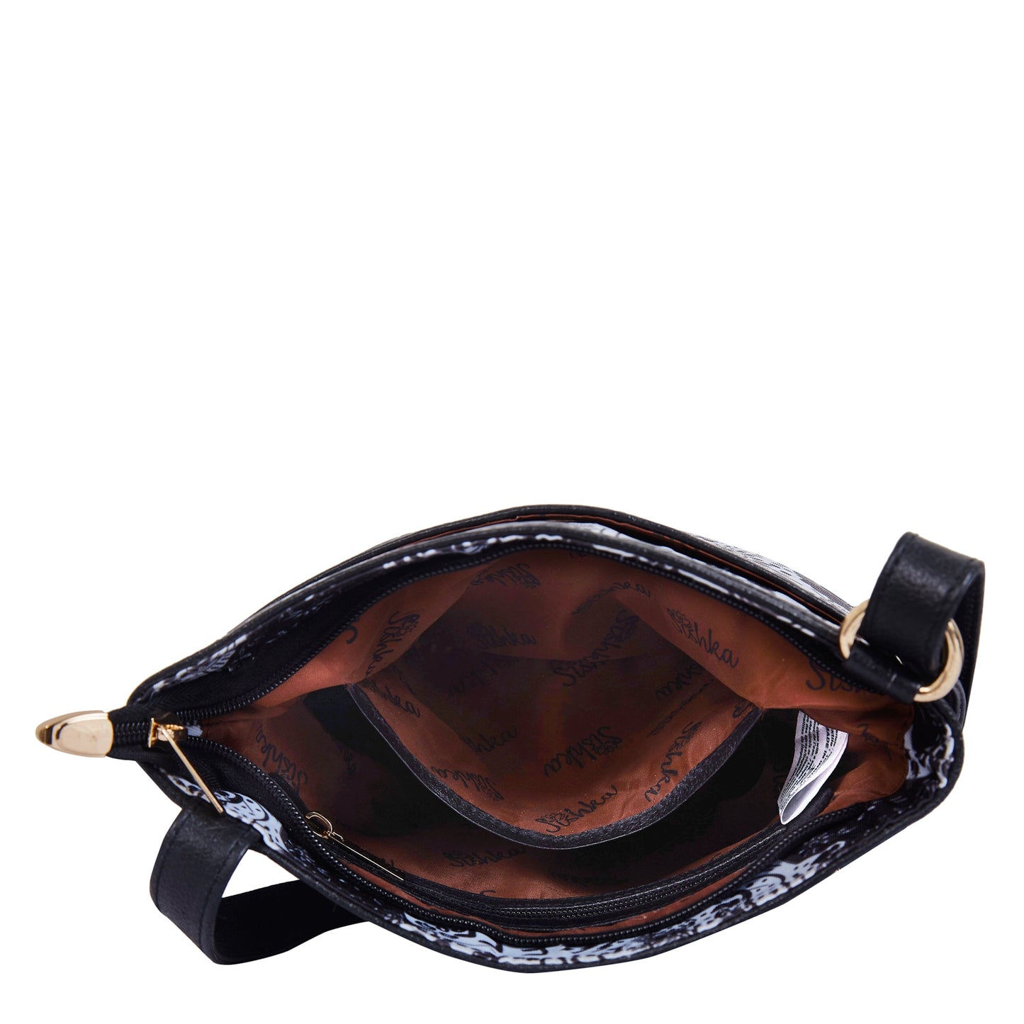 Monochrome Crossbody Bag - Fabric with Leather Trim for Women in Wholesale