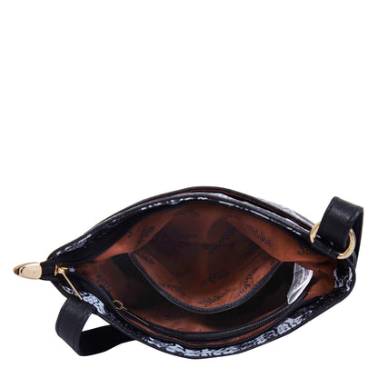 Monochrome Crossbody Bag - Fabric with Leather Trim for Women in Wholesale