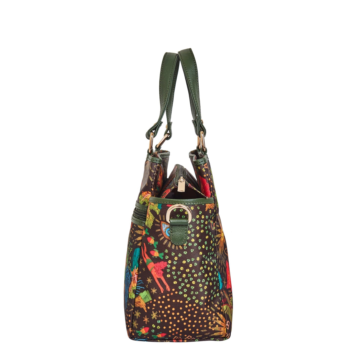 Wholesale Women Coastal Satchel Bag - Fabric with Leather Trim Style