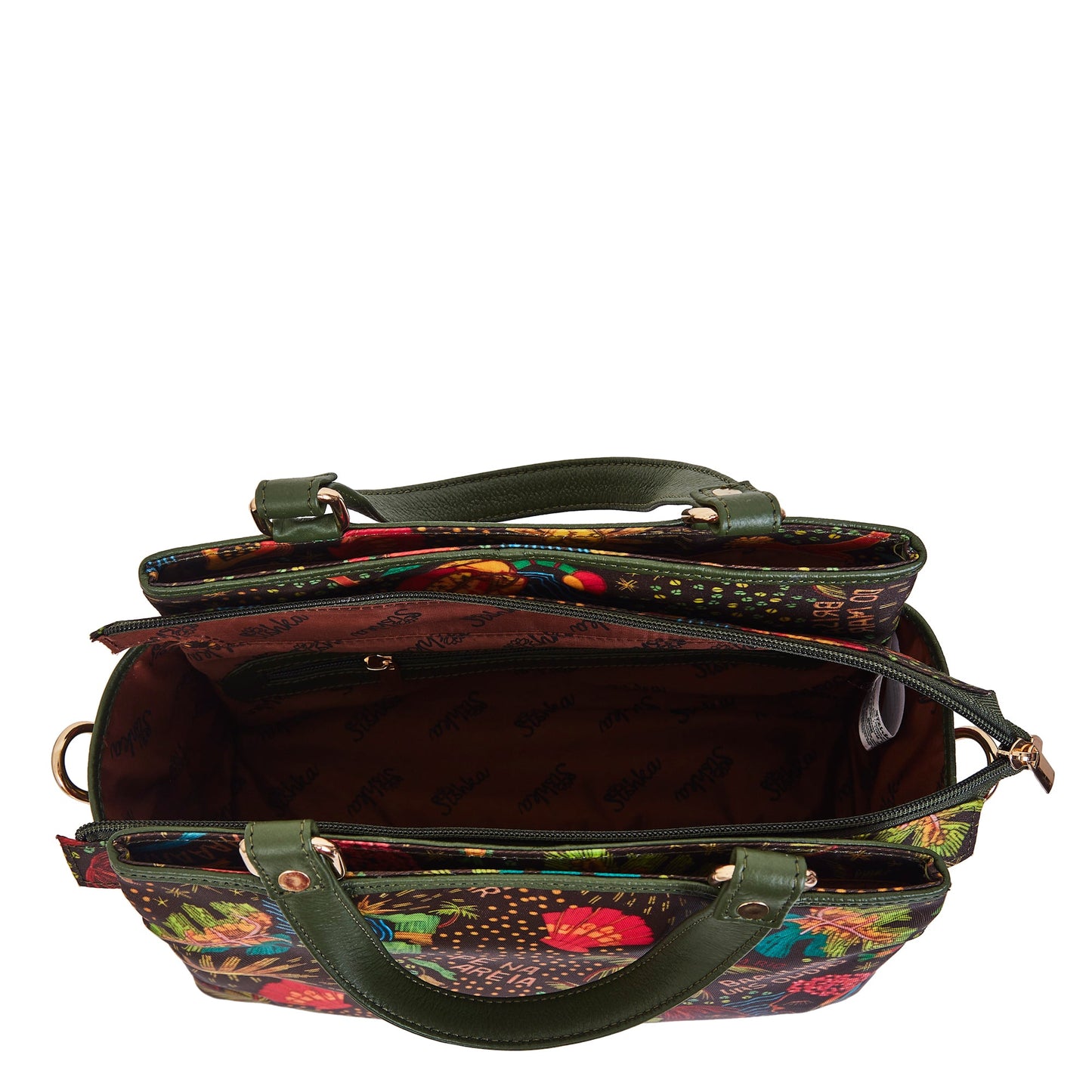Wholesale Women Coastal Satchel Bag - Fabric with Leather Trim Style