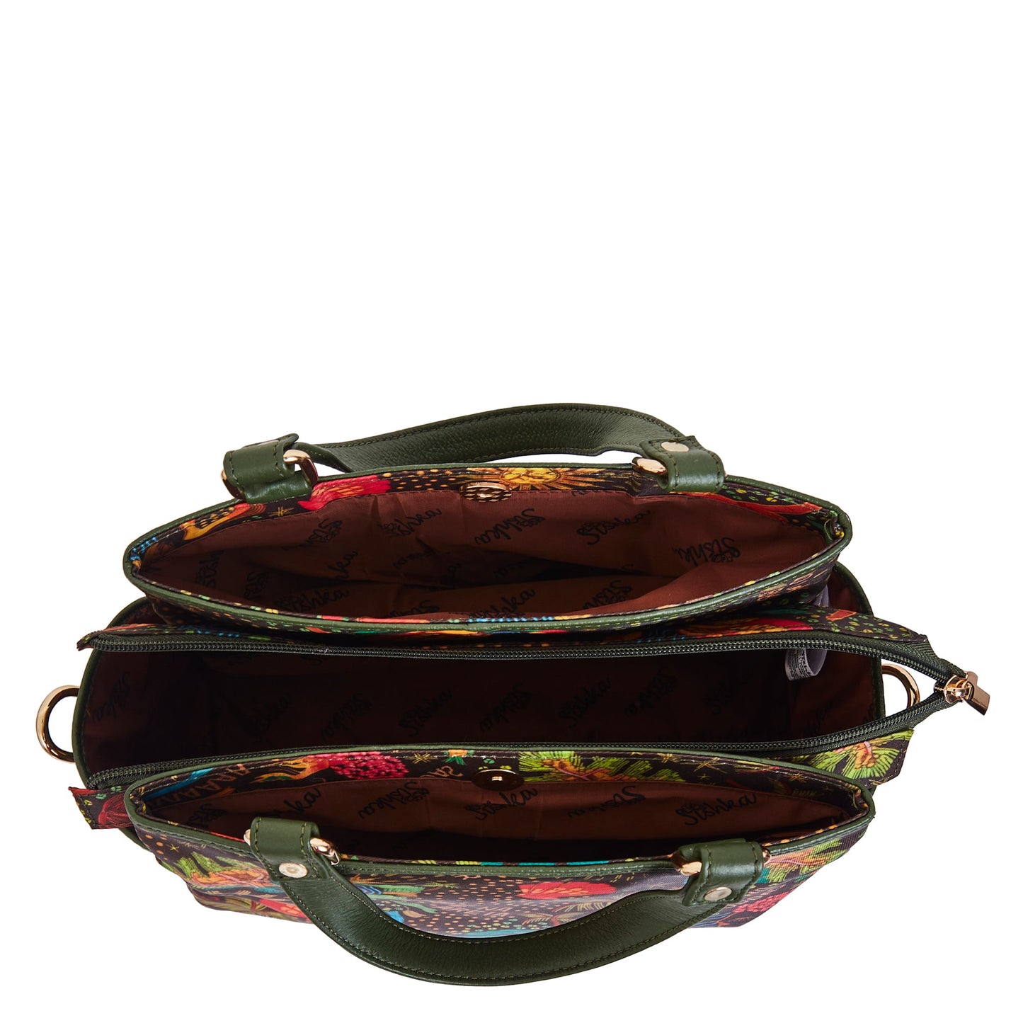 Wholesale Women Coastal Satchel Bag - Fabric with Leather Trim Style