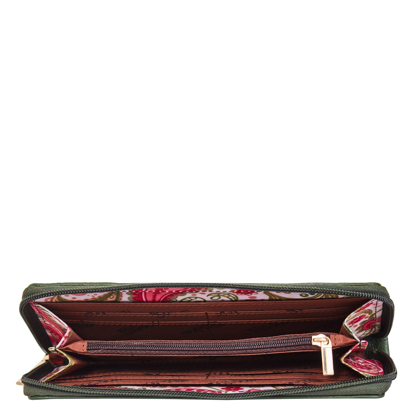 Wholesale Women's Paisley Wristlet Wallet - Fabric with Leather Trim